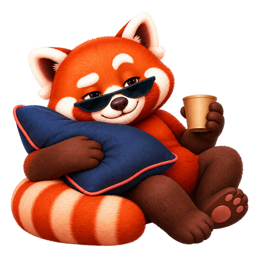 Red panda taking a planned break