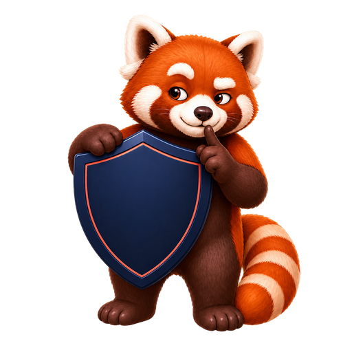 Red panda reviewing private website statistics